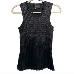 Vintage Serenade New York Lace/Crinkle Tank Top